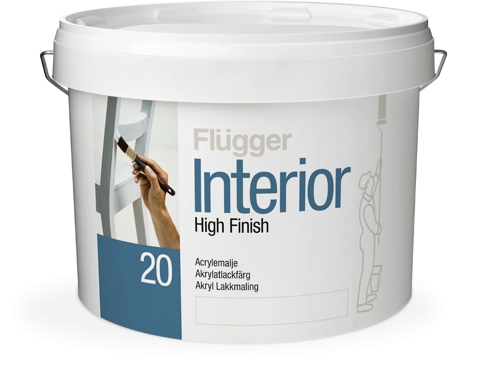 Flugger 20 Interior High Finish Эмаль для внутренних работ по дереву, полуматовая