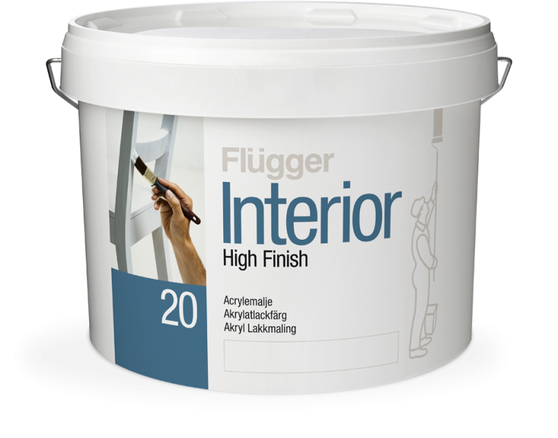 Flugger 20 Interior High Finish Эмаль для внутренних работ по дереву, полуматовая