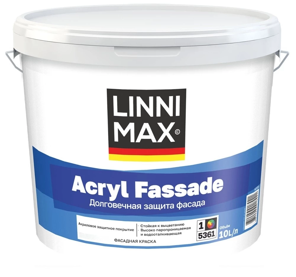 Linnimax Acryl Fassade Краска акриловая атмосферостойкая для наружных и внутренних работ