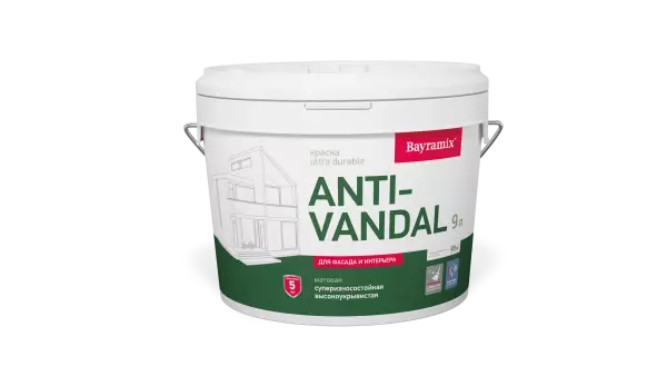 Bayramix Ultra Durable AntiVandal Краска фасадная антивандальная силиконовая для поверхностей с высокой эксплуатационной нагрузкой