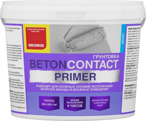 Neomid BetonContact Primer Грунт адгезионный