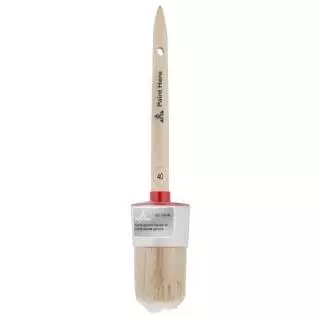 Paint Here Кисть1050-40 круглая Профи натуральная щетина, деревянная ручка (40мм)