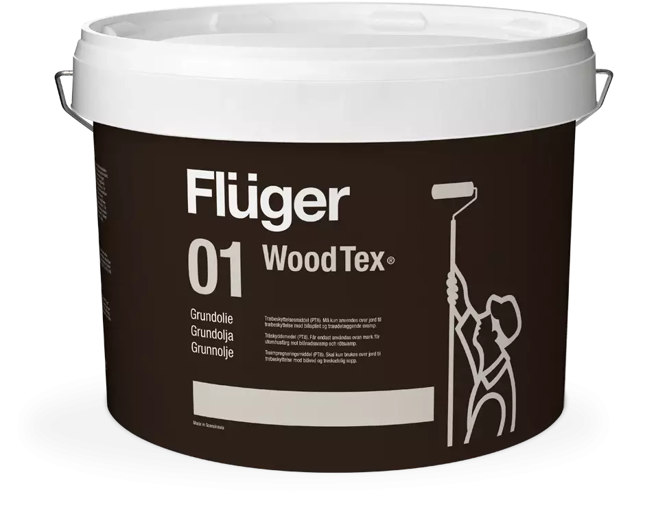Fluger 01 Wood Tex Масло грунтовочное по дереву на водной основе бесцветное