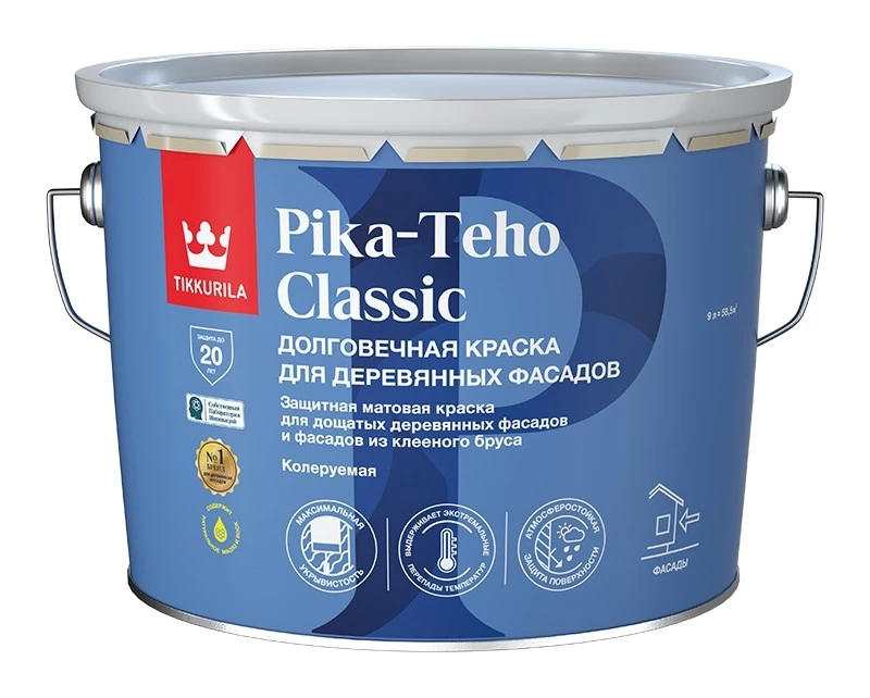 Tikkurila Pika Teho Classic краска акрилатная, для деревянных фасадов, матовая