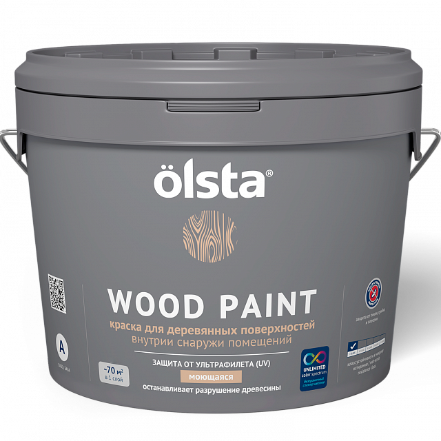 Olsta Wood Paint Краска акриловая для деревянных поверхностей для внутренних и наружных работ