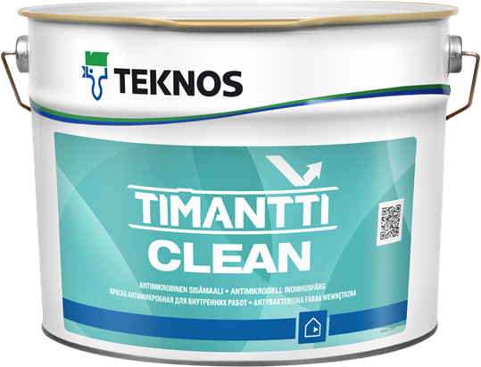 Teknos Timantti Clean / Текнос Тимантти Клин краска для внутренних работ антимикробная, устойчива к истиранию