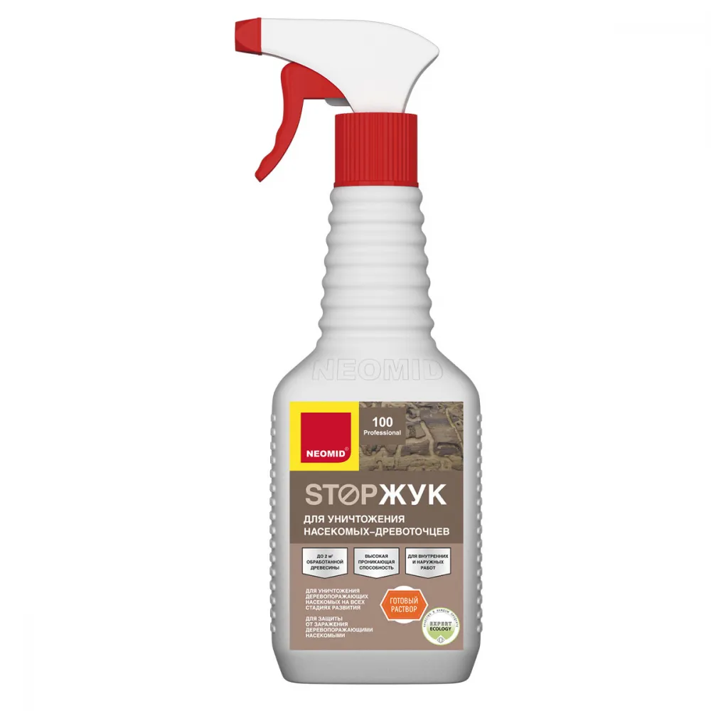 Neomid StopЖук 100 Средство для защиты древесины против жука, готовый раствор