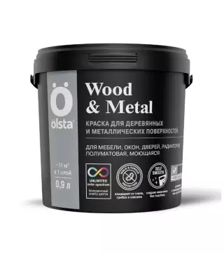 Olsta Wood&Metal Краска акриловая универсальная по дереву и металлу