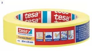 Tesa малярная лента желтая Четкий край (25м × 25мм)