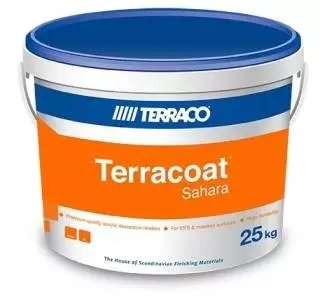 Terraco Terracoat Sahara Штукатурка фасадная декоративная акриловая, с эффектом "Шуба зернистая"