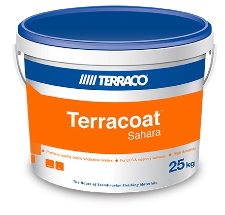 Terraco Terracoat Sahara Штукатурка фасадная декоративная акриловая, с эффектом "Шуба зернистая"