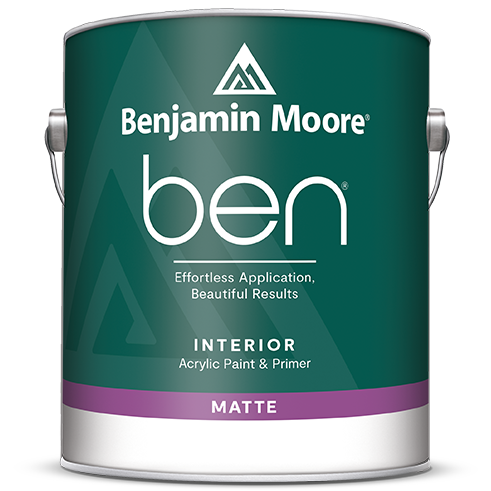 Benjamin Moore Ben W625 Waterborne Interior Paint Flat / Бенжамин Моор Бен краска самогрунтующуяся на водной основе, глубоко матовая