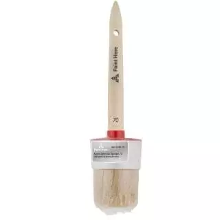 Paint Here Кисть 1050-70 круглая Профи натуральная щетина, деревянная ручка (70мм)