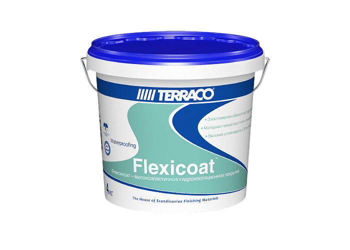 Terraco Flexicoat Покрытие гидроизоляционное акриловое для внутренних работ