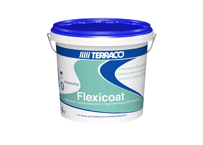 Terraco Flexicoat Покрытие гидроизоляционное акриловое для внутренних работ