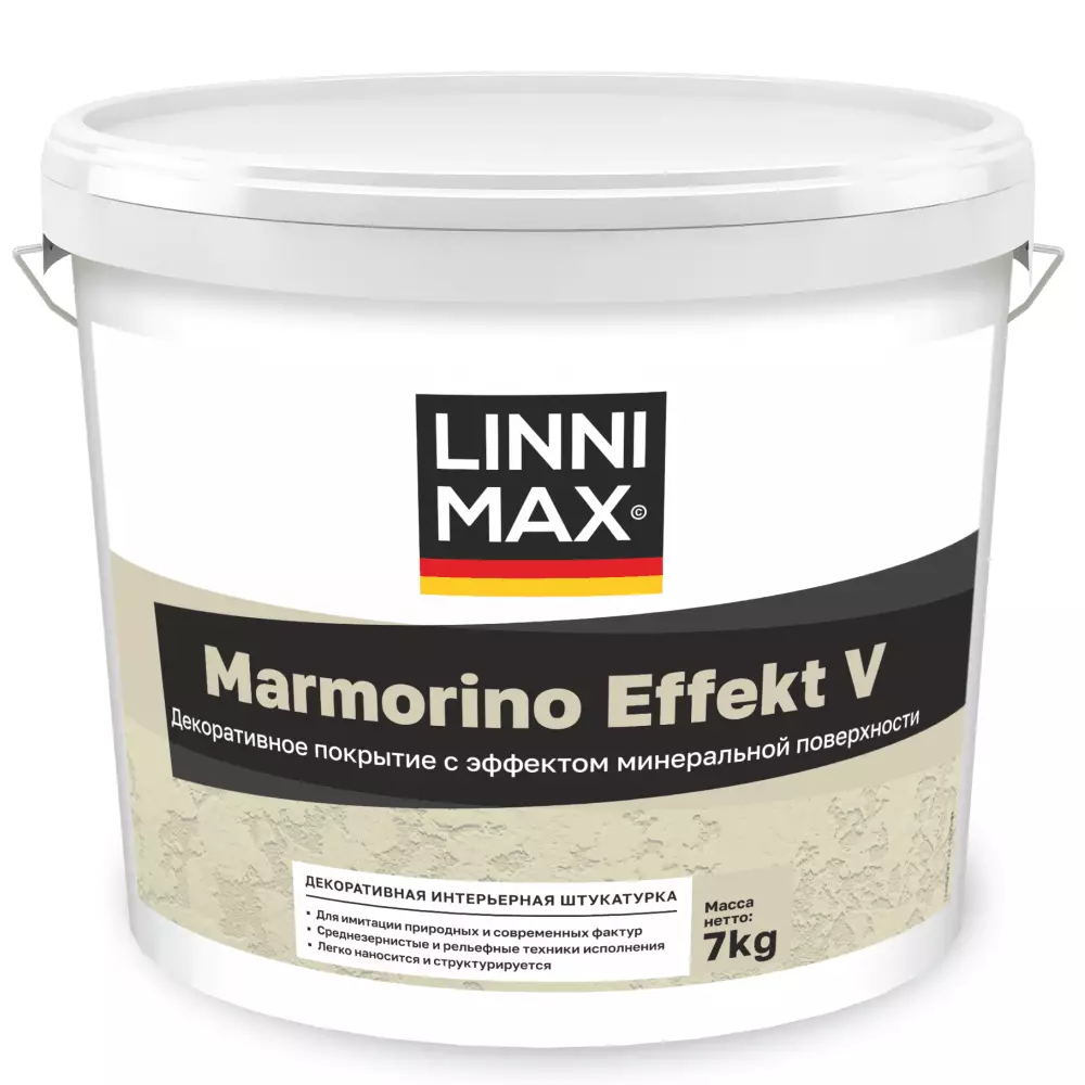 Linnimax Marmorino Effekt V Штукатурка интерьерная защитно-отделочная декоративная с эффектом минеральной поверхности для внутренних работ