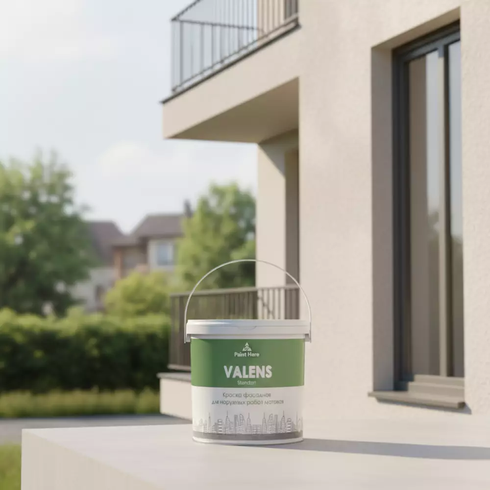 Paint Here Valens Standart Краска акриловая для фасада высокопрочная