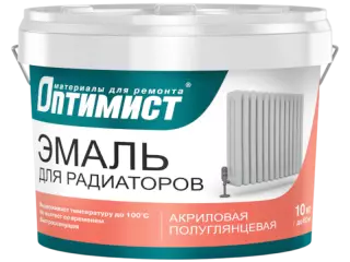 Оптимист Е 309 эмаль для радиаторов супербелая полуглянцевая для наружных и внутренних работ