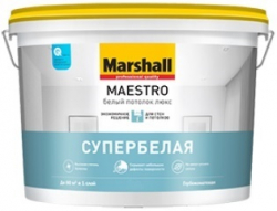 Marshall Maestro Белый Потолок Люкс Краска водно-дисперсионная для потолка для внутренних работ