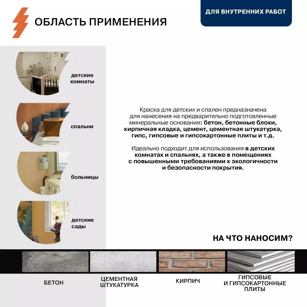 Olsta Kids&Bedroom Краска особо прочная водно-дисперсионная для детских и спален