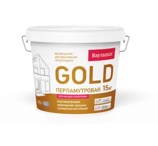 Bayramix Mineral Gold Штукатурка декоративная с перламутровой мраморной крошкой