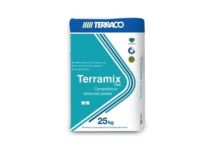 Terraco Terramix Fine White Тонкослойная цементная штукатурка