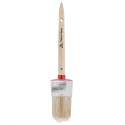 Paint Here Кисть 1050-30 круглая Профи натуральная щетина, деревянная ручка (30мм)