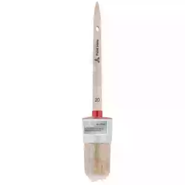 Paint Here Кисть 1050-20 круглая Профи натуральная щетина, деревянная ручка (20мм)