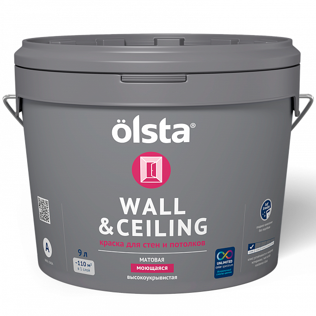 Olsta Wall&Ceiling Краска акриловая водно-дисперсионная для стен и потолков