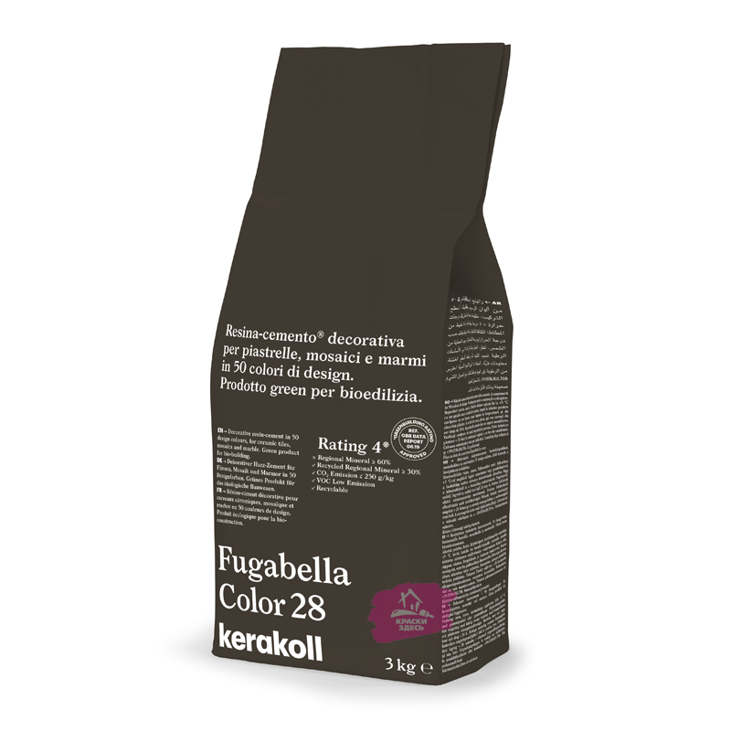 Kerakoll Fugabella Color / Кераколл Фугабелла Колор затирка для керамической плитки, мозаики и мрамора сверхгладкая