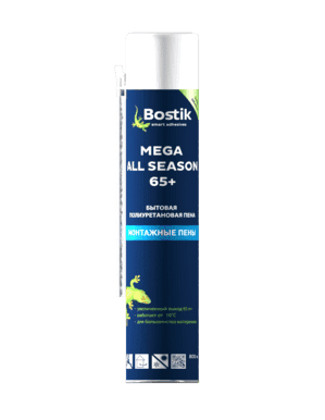 Bostik Mega All Season 65+ пена монтажная бытовая, всесезонная