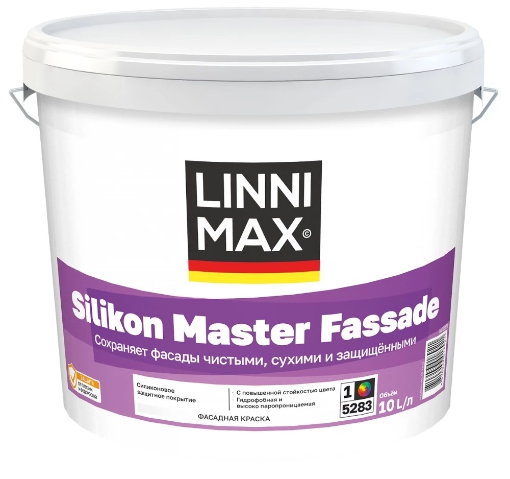 Linnimax Silikon Master Fassade Краска силиконовая фасадная атмосферостойкая для внутренних и наружных работ