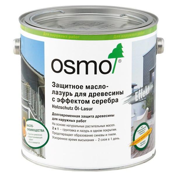 Osmo Holzschuts Öl-Lasur Effekt Защитное-масло лазурь "Эффект металлик"