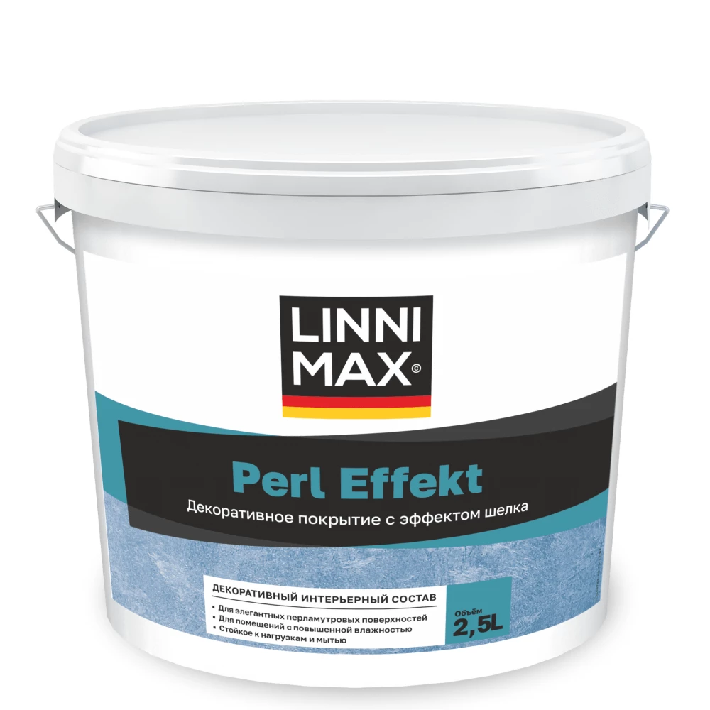 Linimax Perl Effekt Штукатурка декоративная водно-дисперсионная с перламутровым блеском с эффектом шелка для внутренних работ