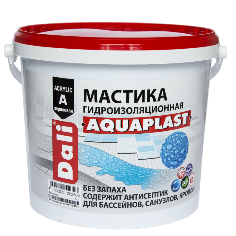 Рогнеда Dali Aquaplast / Дали Аквапласт мастика гидроизоляционная универсальная акриловая