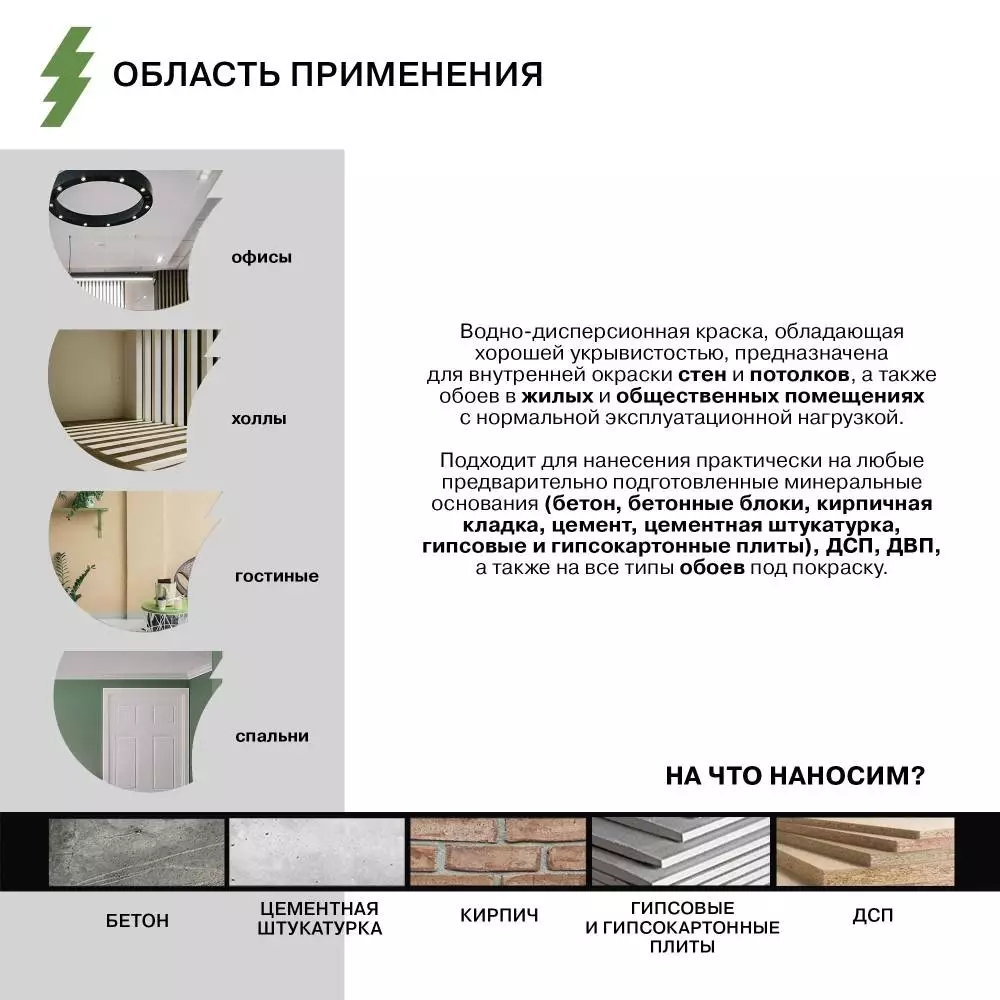 Olsta Краска для стен и всех видов обоев без запаха матовая