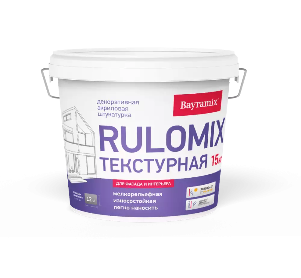Bayramix Rulomix Текстурное покрытие для фасадных и интерьерных работ с эффектом мелкая шуба