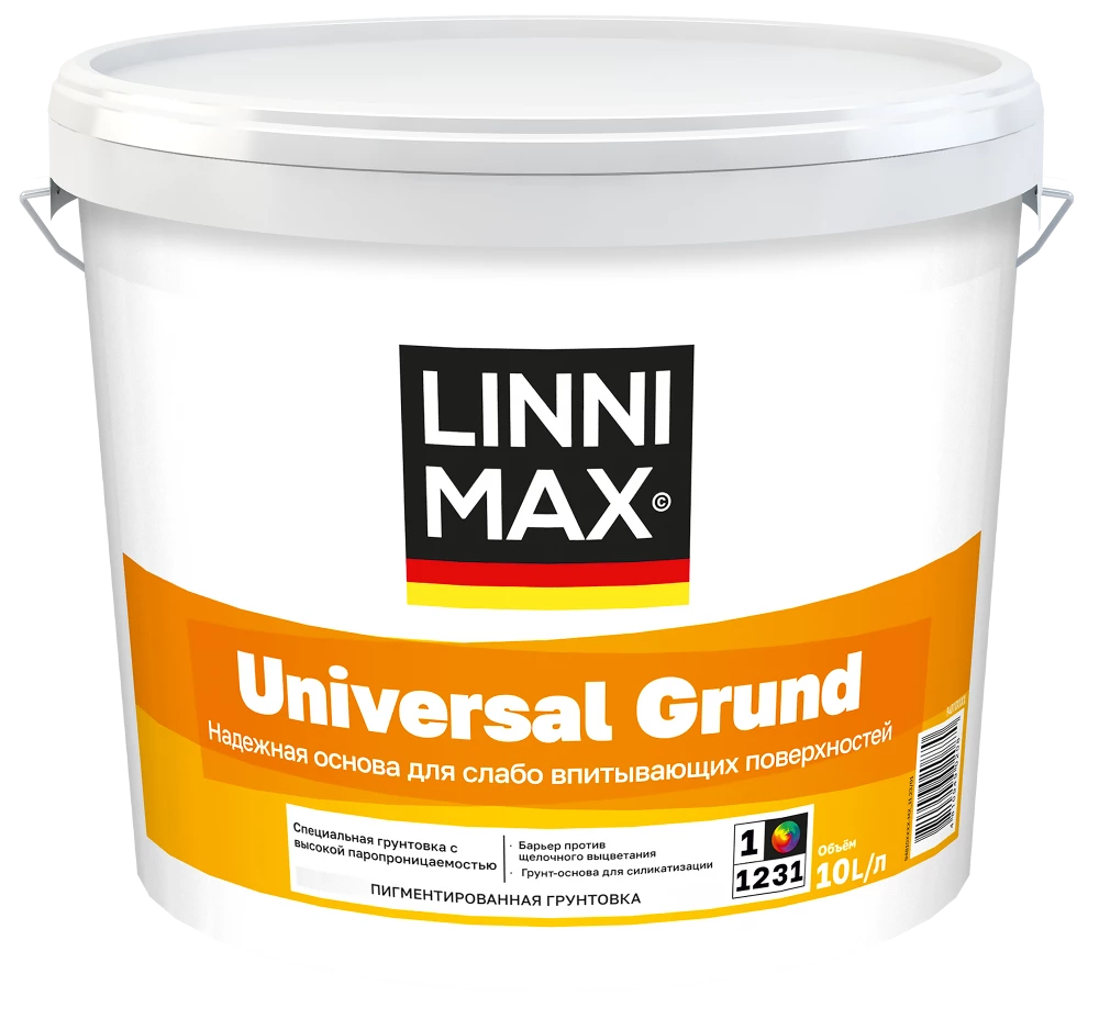 Linnimax Universal Grund Грунтовка паропроницаемая для наружных и внутренних работ
