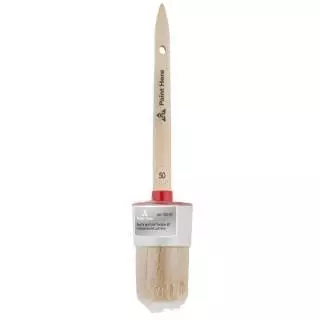 Paint Here Кисть 1050-50 круглая Профи натуральная щетина, деревянная ручка (50мм)