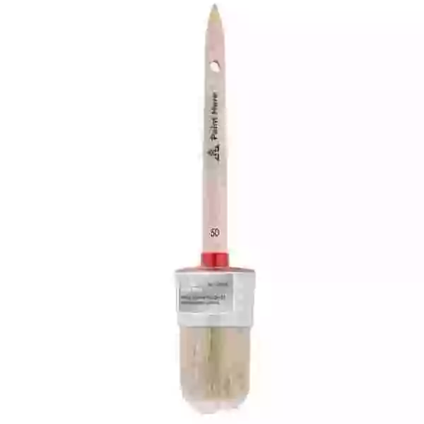 Paint Here Кисть 1050-50 круглая Профи натуральная щетина, деревянная ручка (50мм)