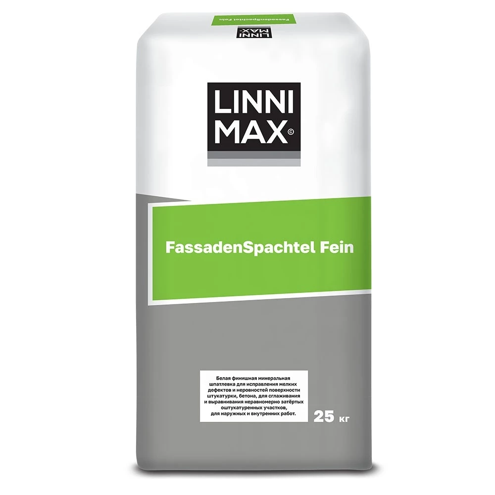 Linnimax FassadenSpachtel Fein Выравнивающая шпатлевка для наружных и внутренних работ