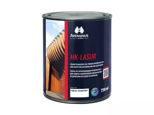 Avenarius HK-Lasur Лазурь 3в1 пропитывающая премиум-класса для защиты и декоративной отделки фасадов из древесины