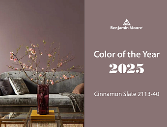 Цвет года 2025 по версии  Benjamin Moore - Cinnamon Slate 2113-40