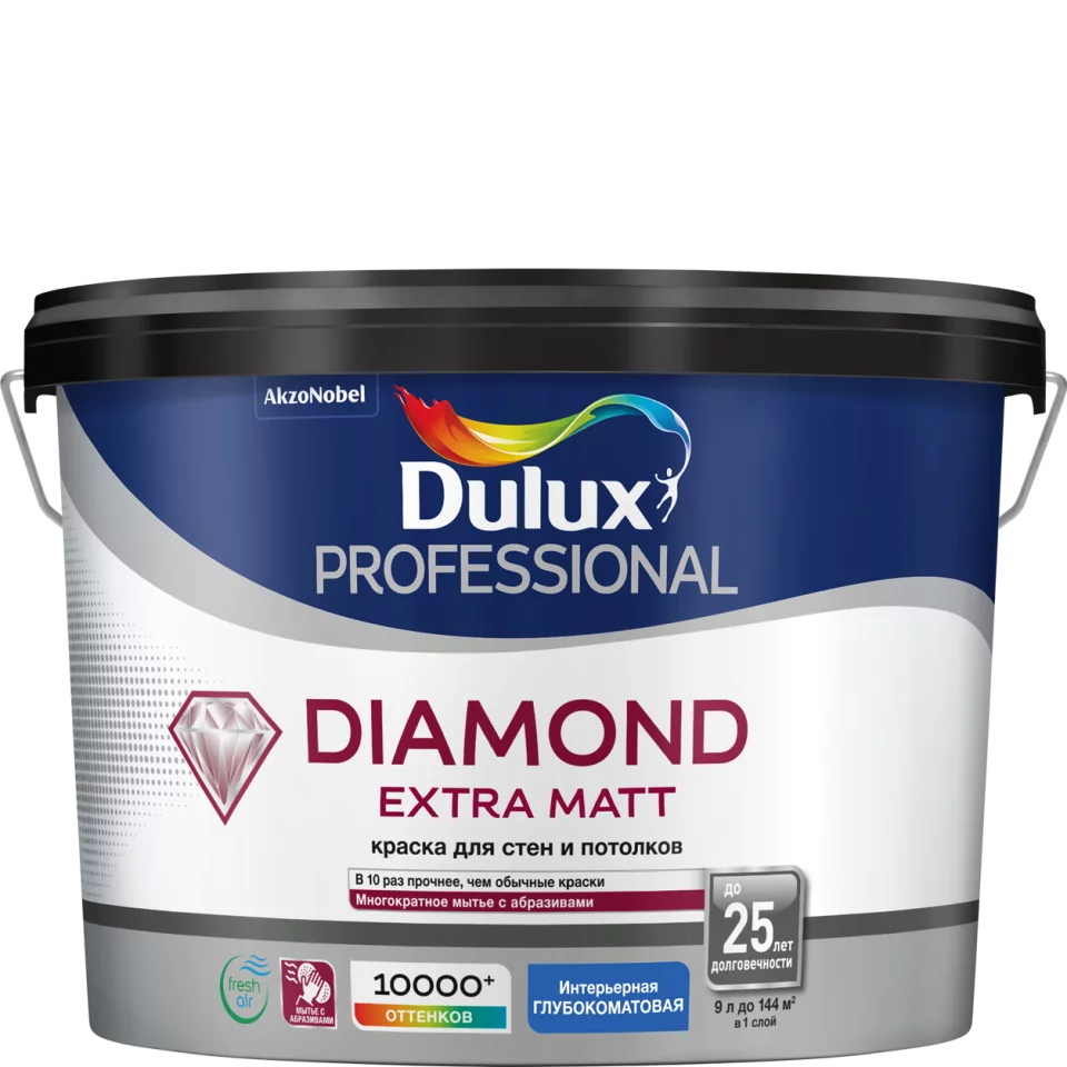 Dulux / Luxium Professional Diamond Extra Matt Краска для стен и потолков глубокоматовая