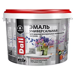 Рогнеда Dali Эмаль универсальная акриловая атмосферостойкая полуматовая