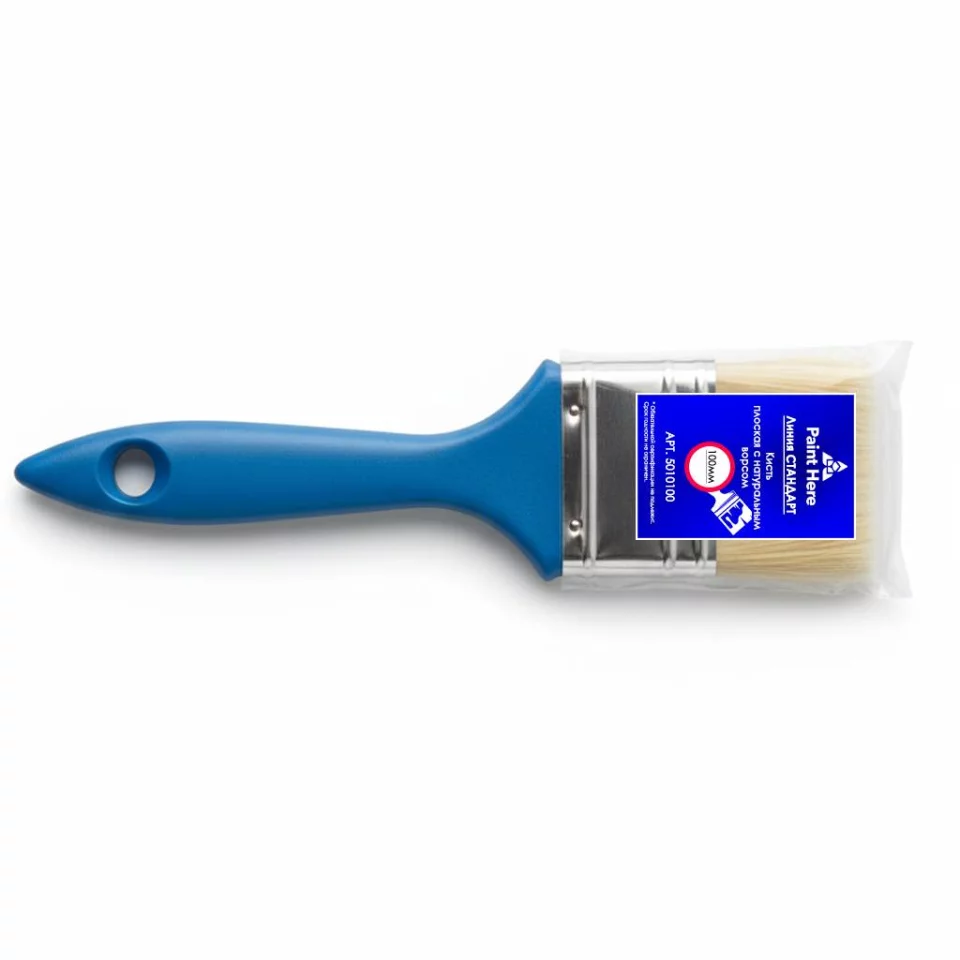 Paint Here Стандарт Кисть 5010100 плоская с натуральным ворсом (100мм)