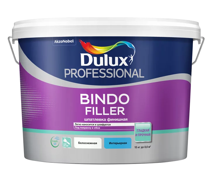 Dulux / Luxium Bindo Filler Шпаклевка финишная под покраску и обои для внутренних работ