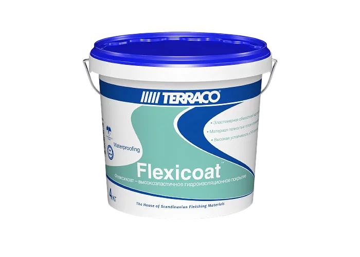 Terraco Flexicoat Покрытие гидроизоляционное акриловое для внутренних работ