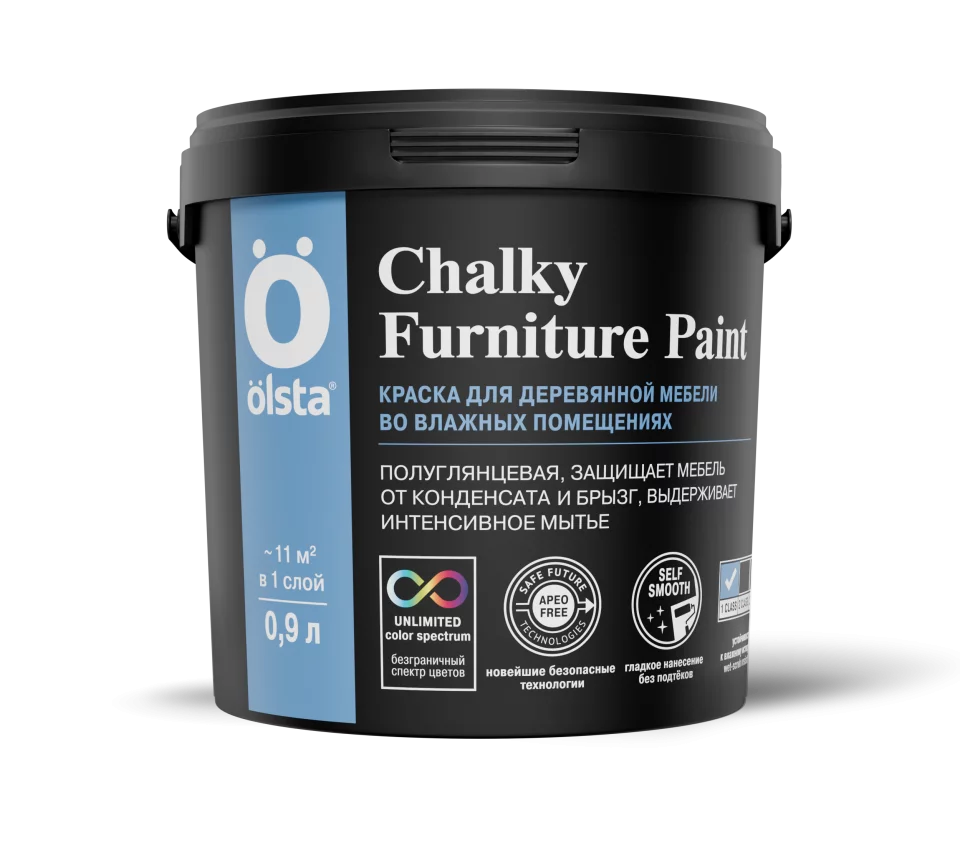 Olsta Chalky Furniture Paint Краска для деревянной мебели во влажных помещениях
