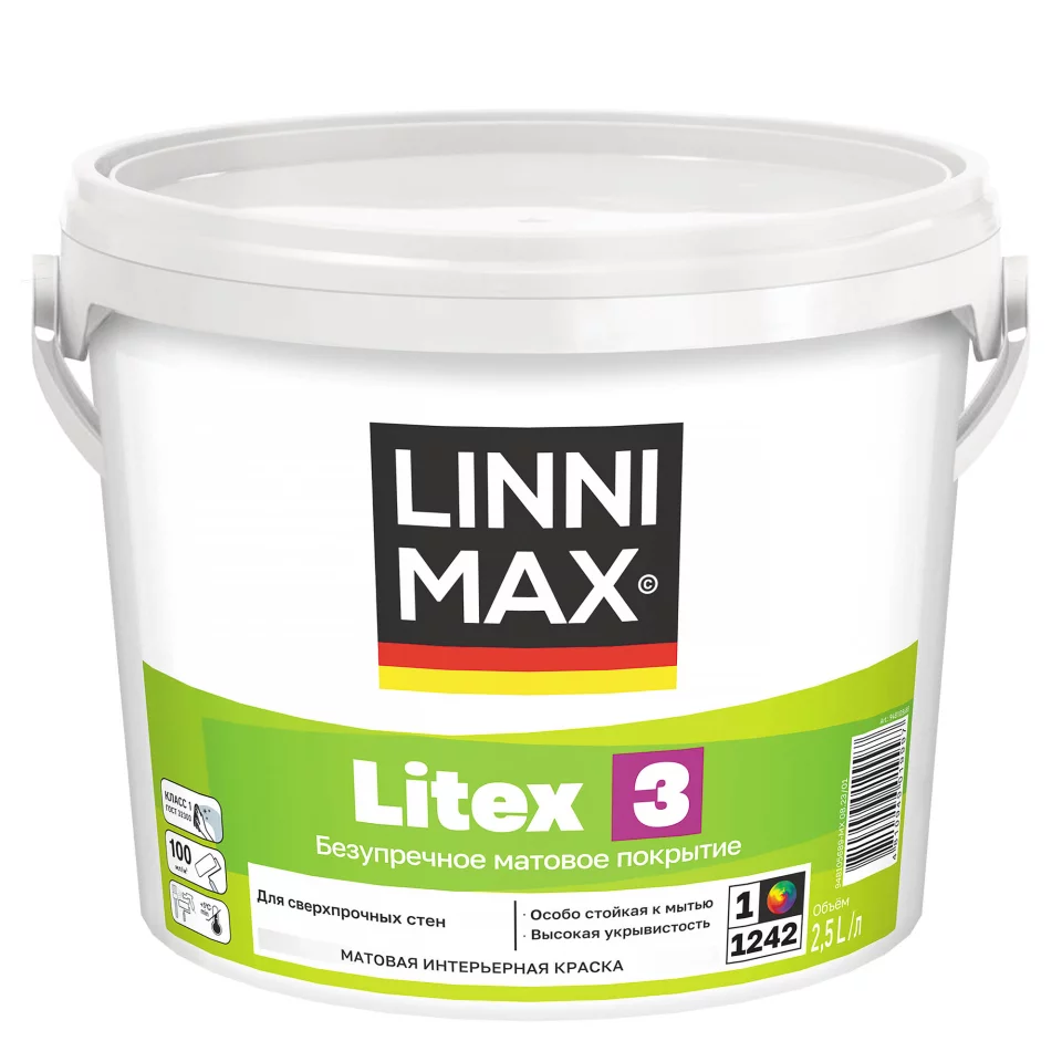 Linnimax Litex 3 Интерьерная латексная краска для стен